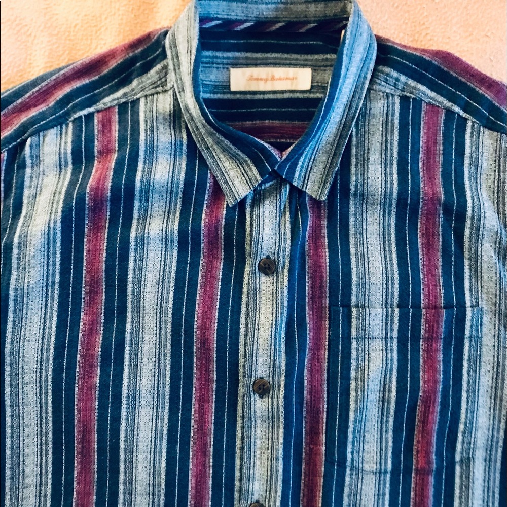 Tommy Bahama Short Sleeve Silk Shirt 1XB(big&tall)